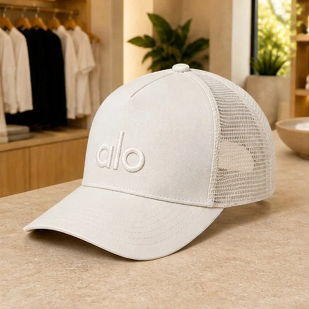 ALO Yoga Classic Ivory Athletic Style Mesh Cap